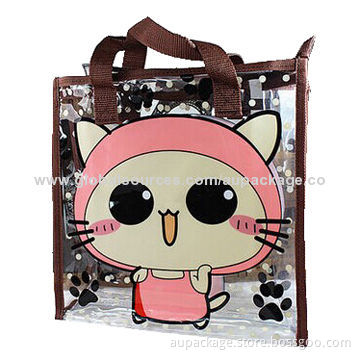 Clear PVC Bag with Printing, 0.3mm Thickness
